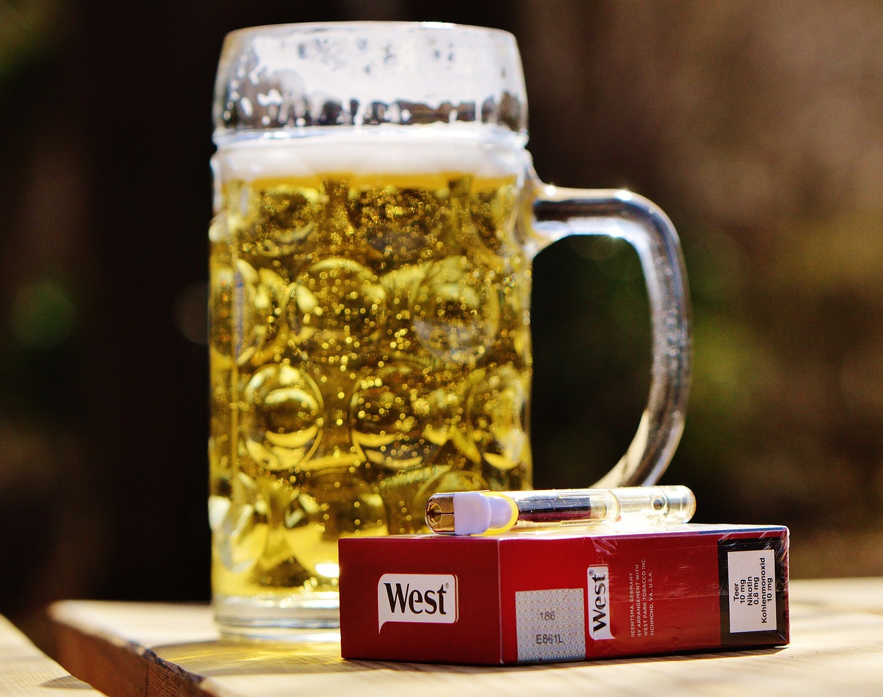 beer beer garden cigarettes free photo