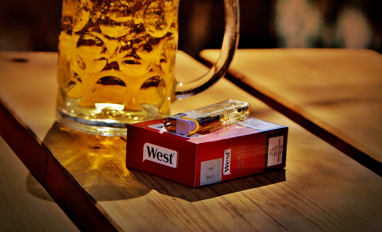 beer beer garden cigarettes free photo