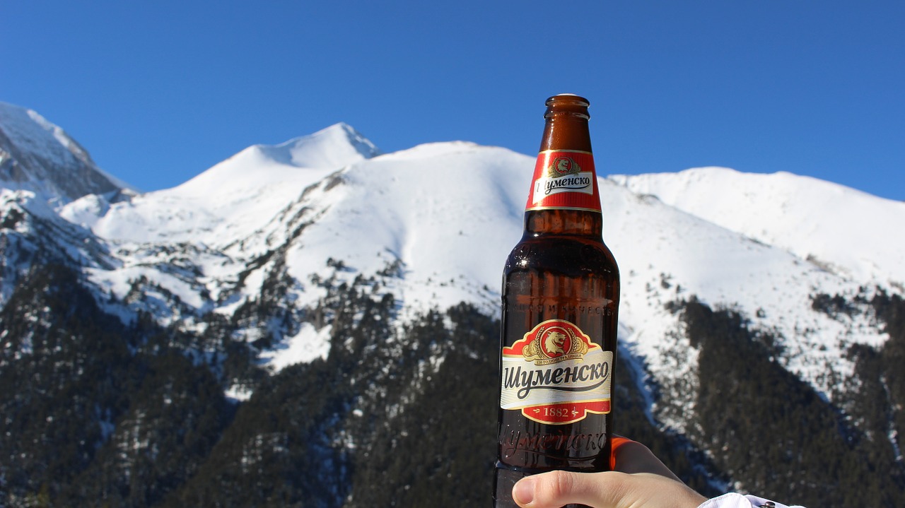 beer snow mountain free photo