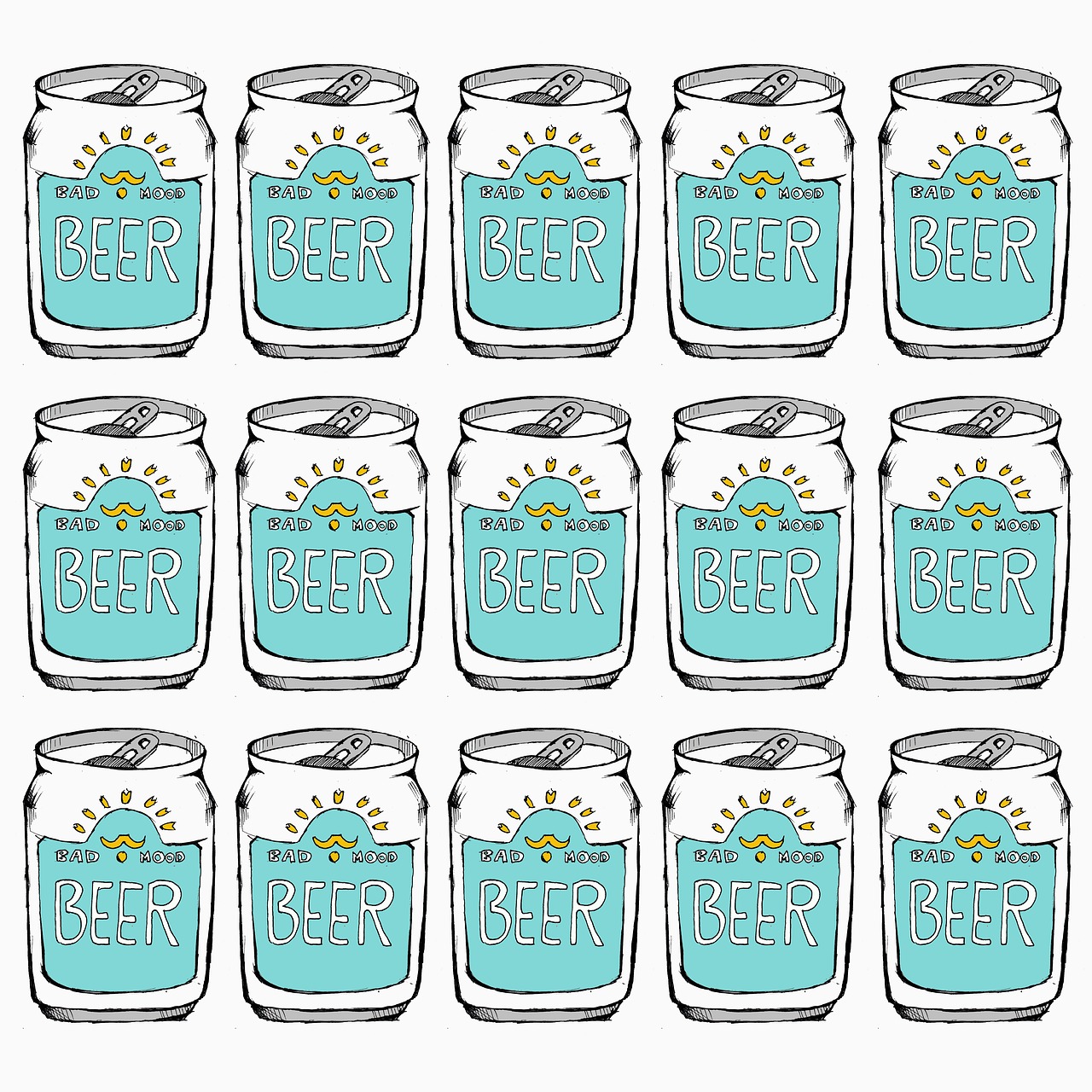 beer pattern drawing free photo