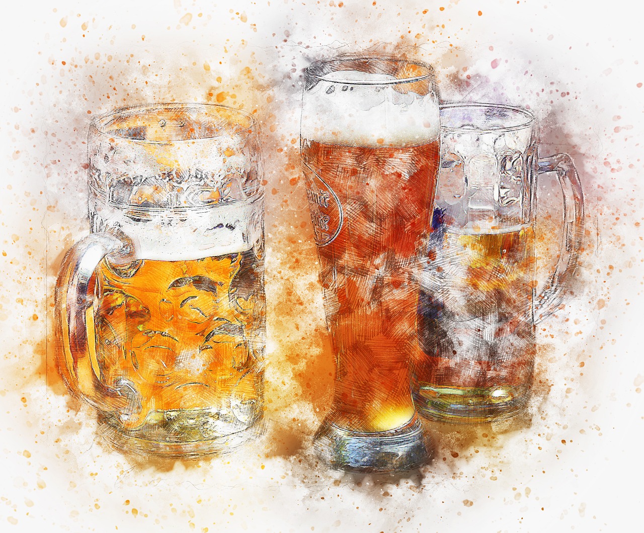 beer drink art free photo