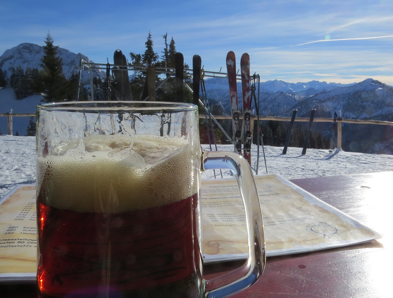 beer ski ski holiday free photo