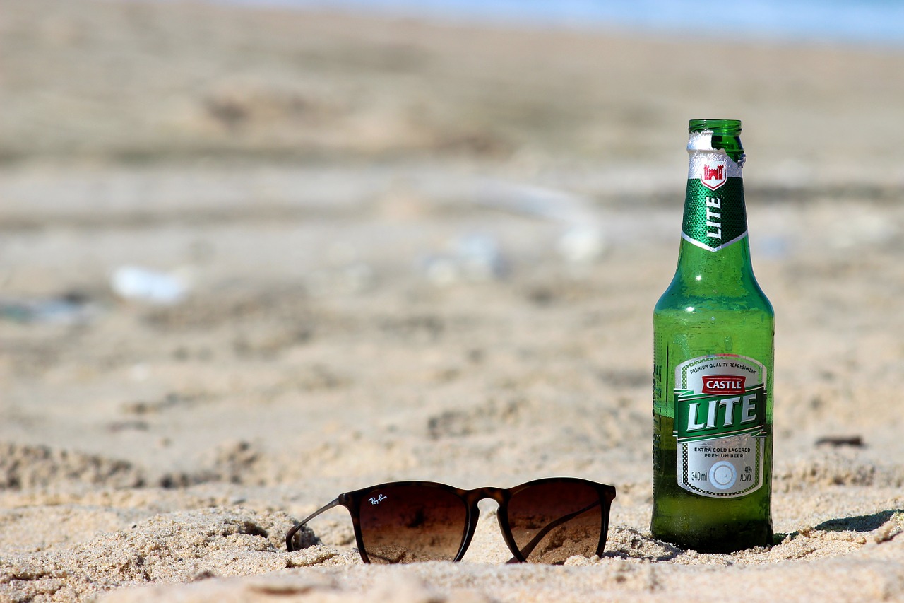 beer sunglasses beach free photo