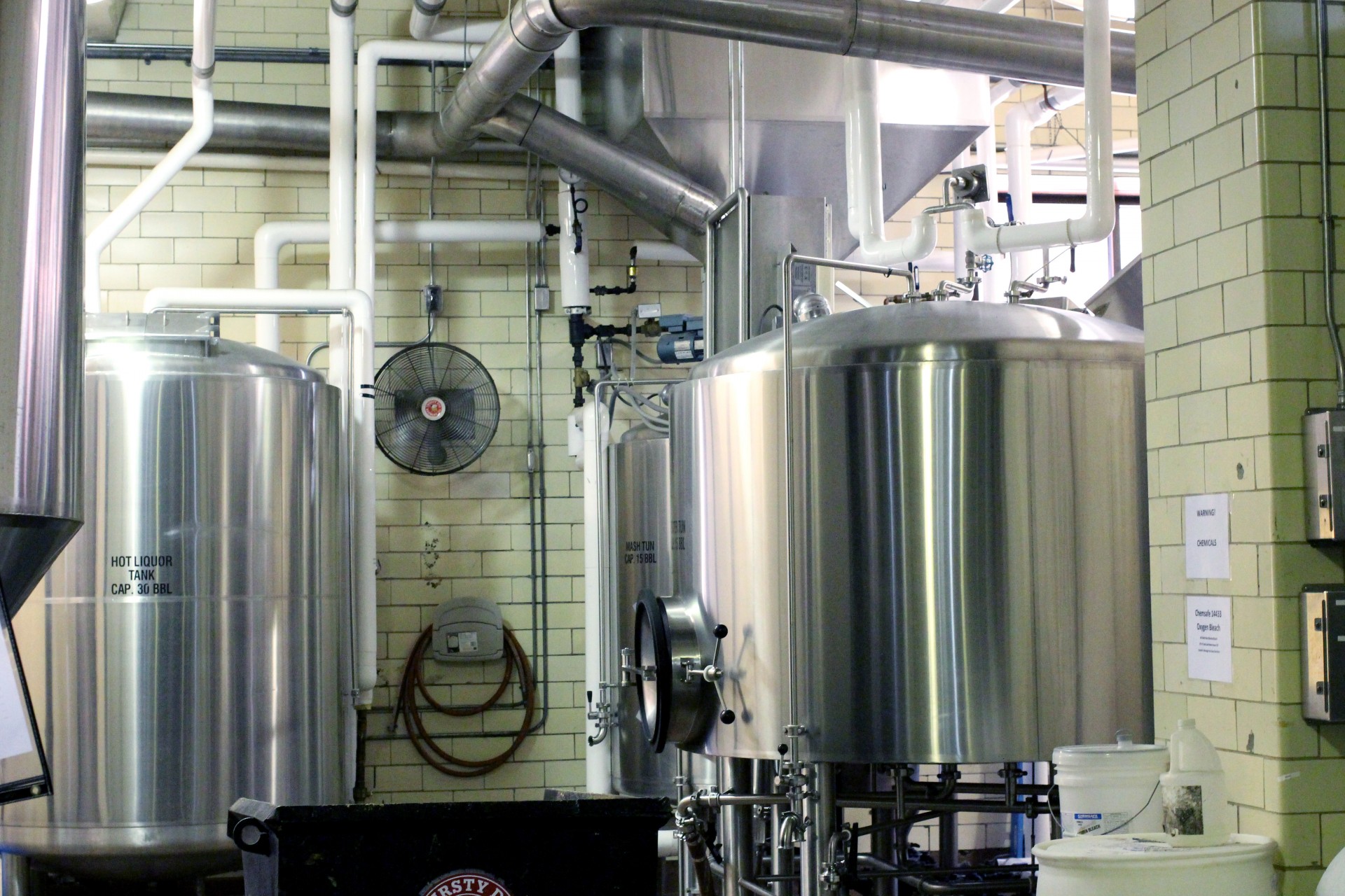 beer brewery metal tanks free photo