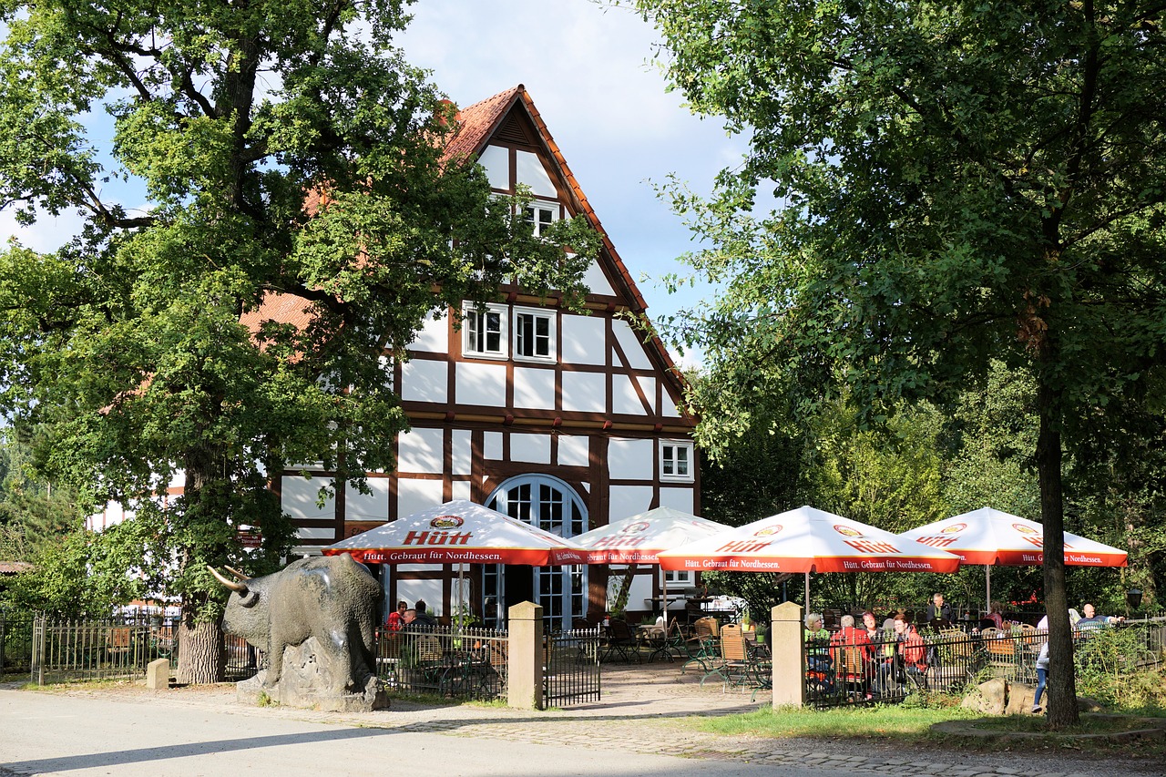 beer garden parasol gastronomy free photo