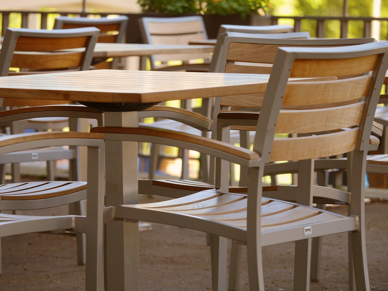 beer garden chairs dining tables free photo