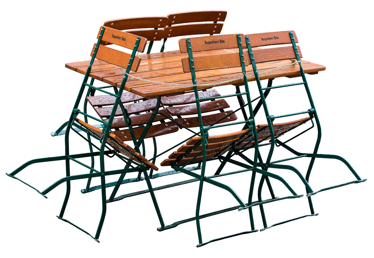 beer garden folding chairs gastronomy free photo
