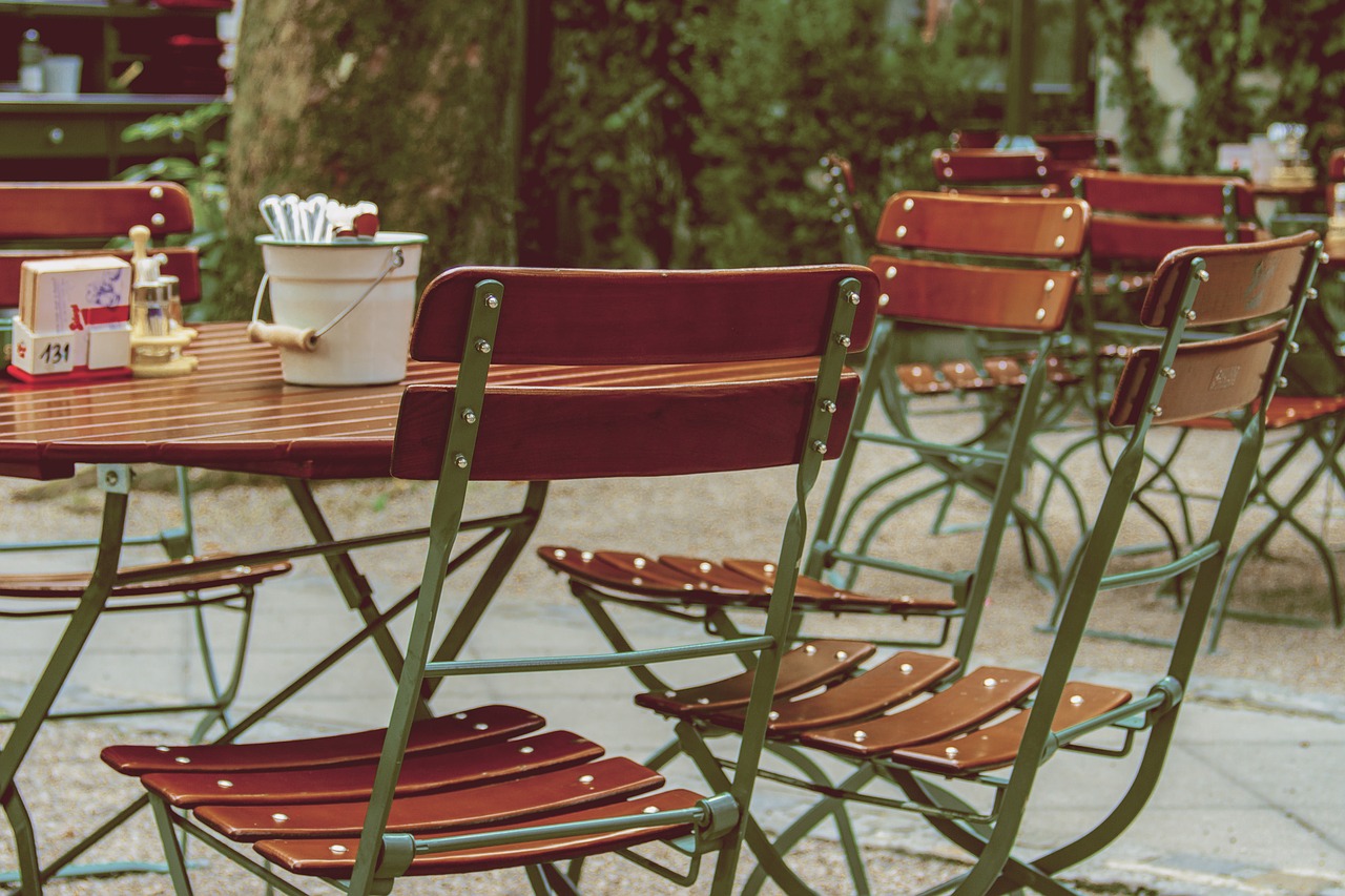 beer garden  chairs  drink free photo