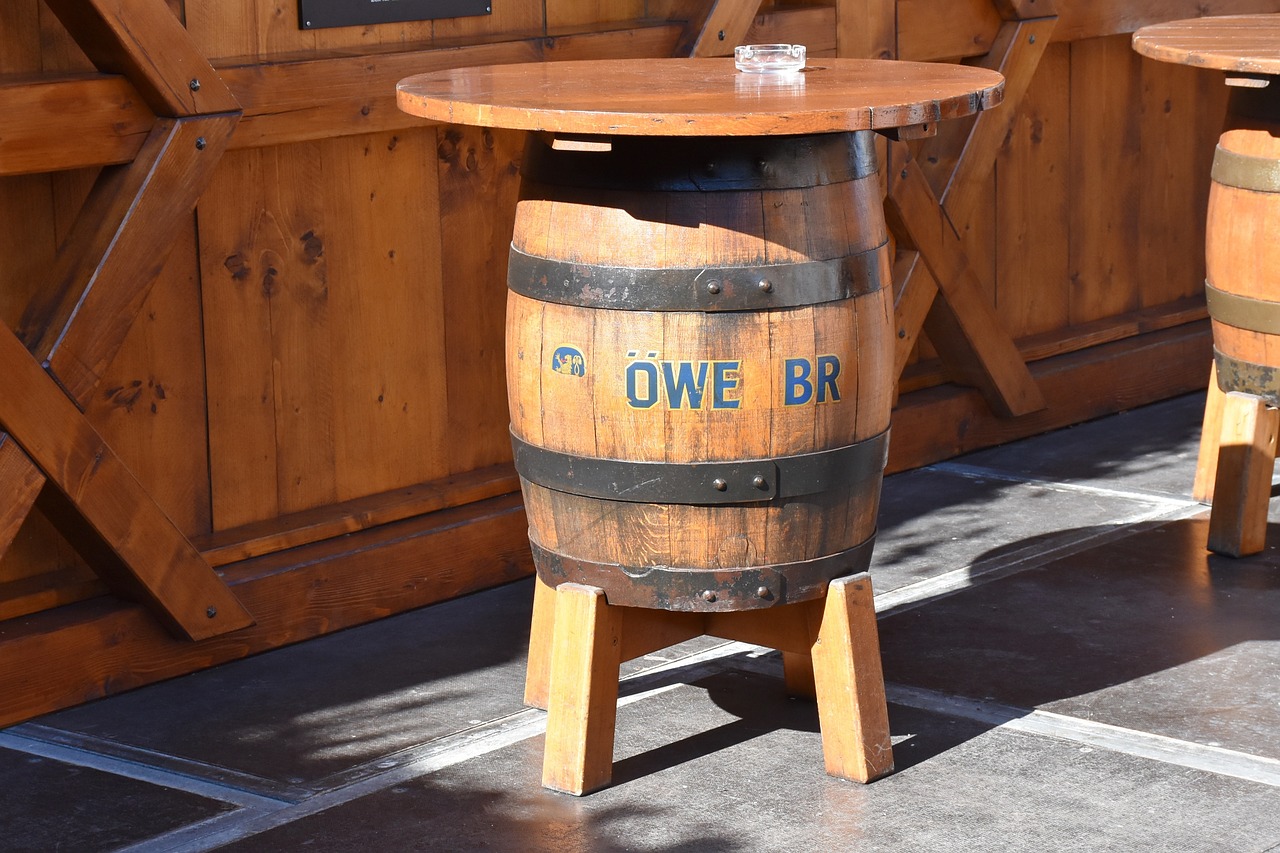 beer keg table barrel free photo