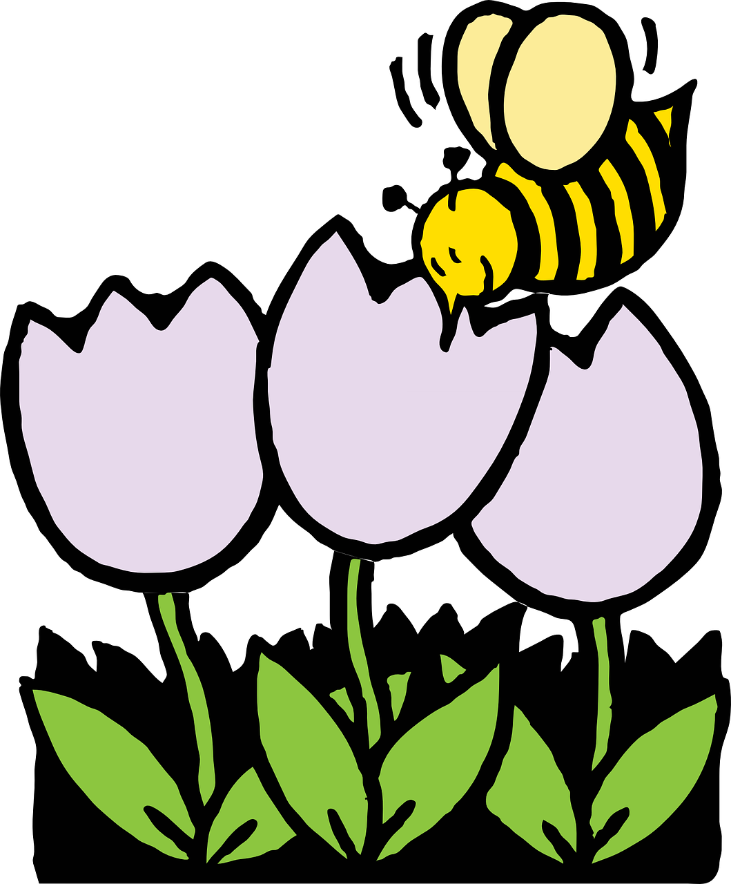 bees honeybee flowers free photo