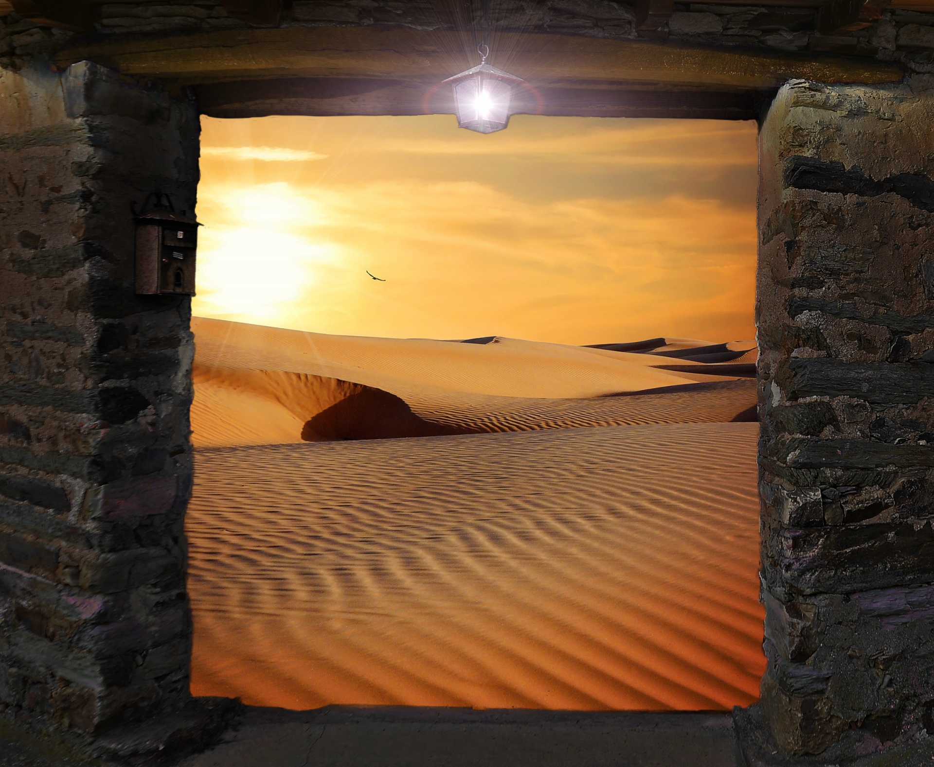 desert portal doorway free photo