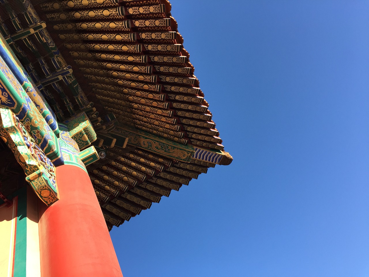 beijing the national palace museum eaves free photo