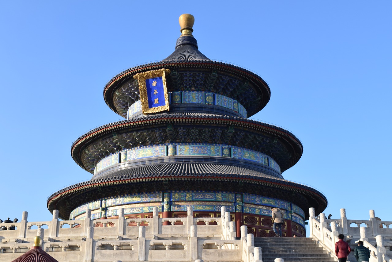beijing the temple of heaven the scenery free photo