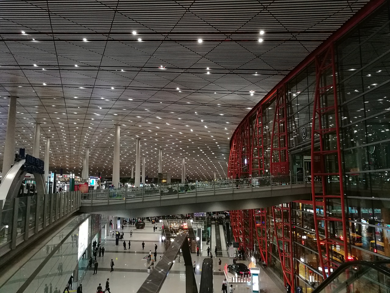 beijing airport inside the terminal building free photo