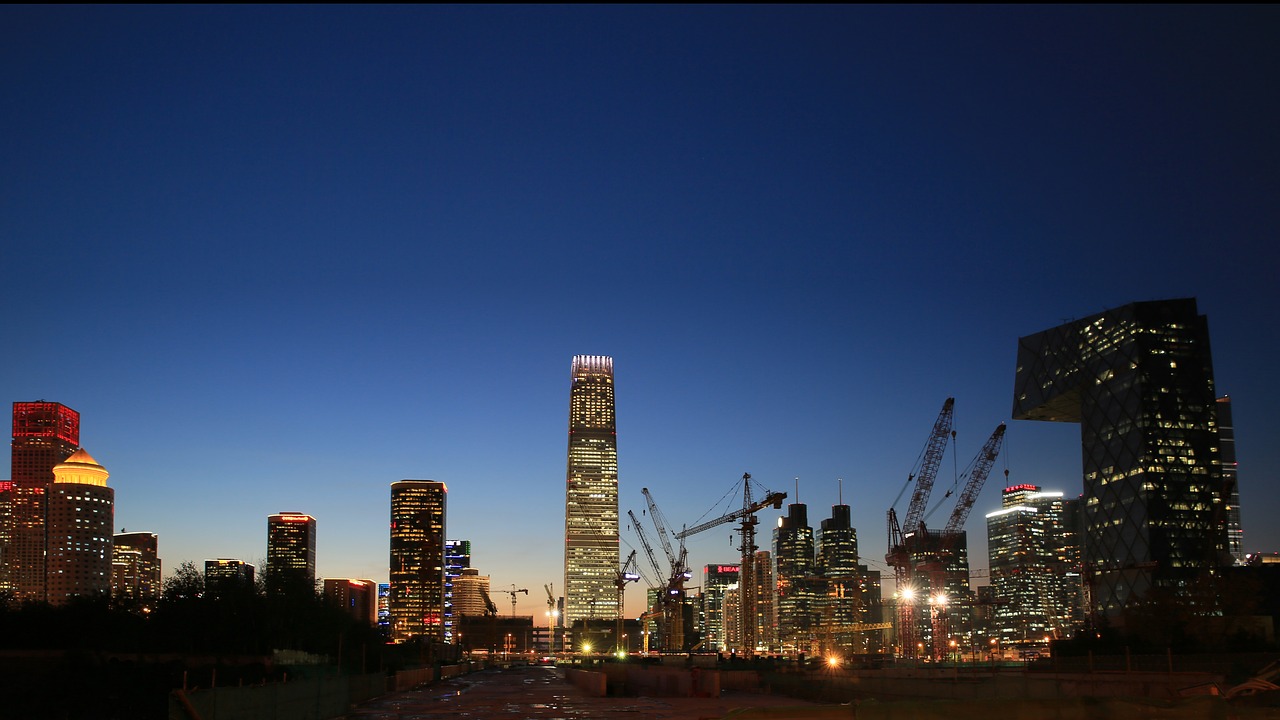 beijing eon night view free photo