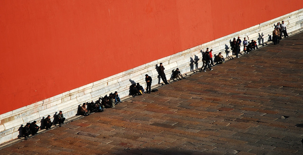 beijing red wall building free photo