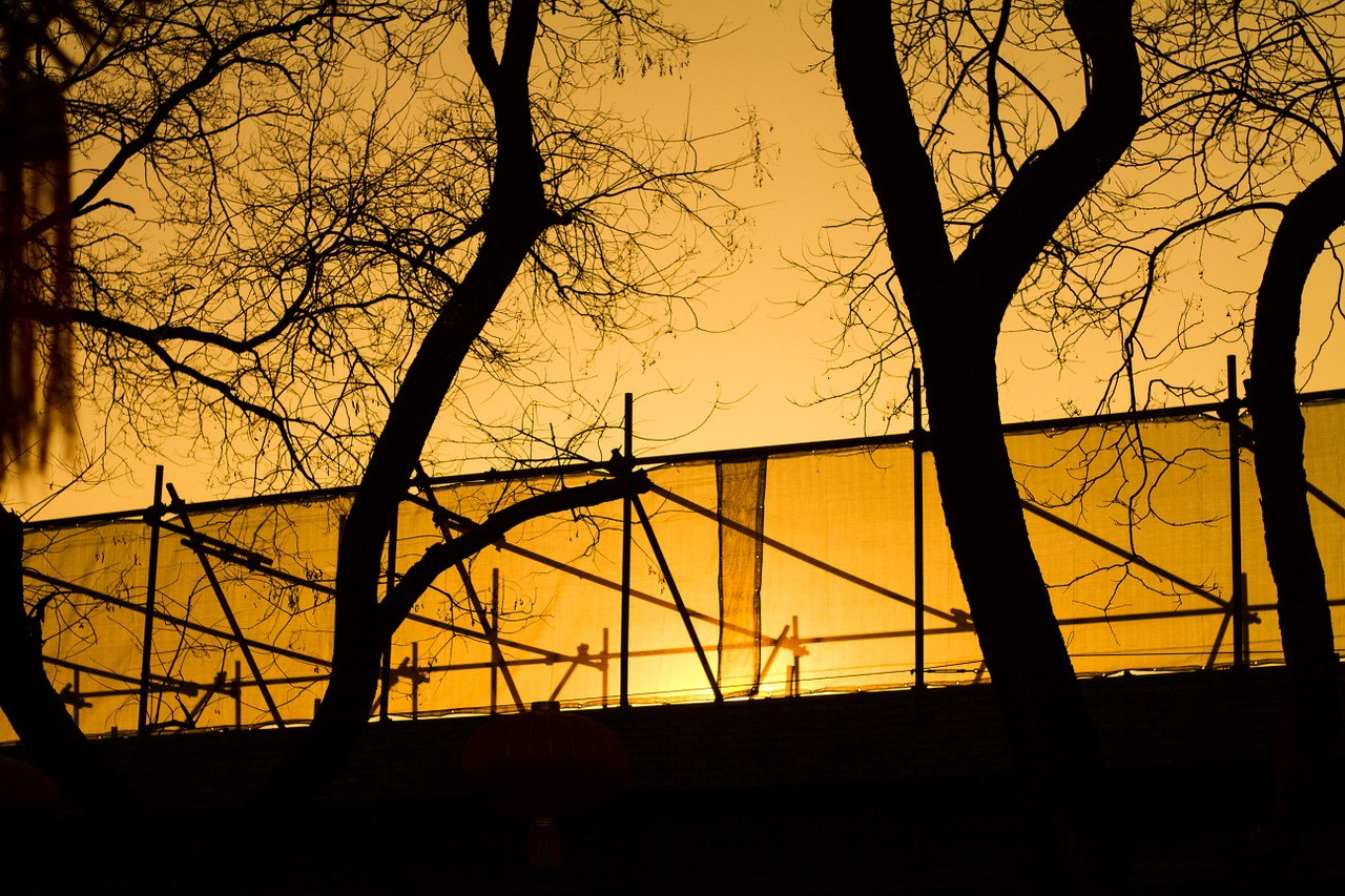 beijing sunset light and shadow free photo