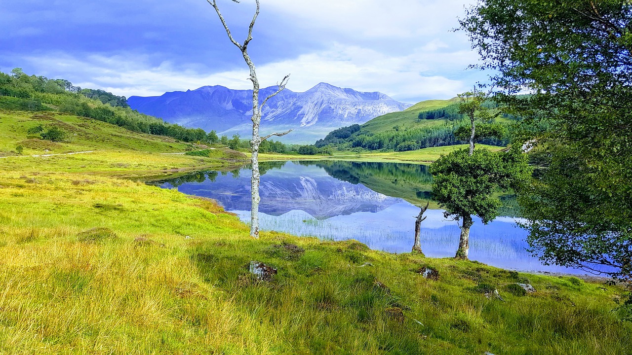 beinn eighe  loch coulin  reflections free photo