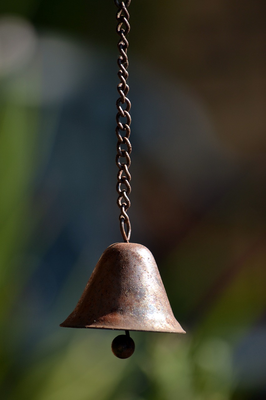 bell ornament outside free photo