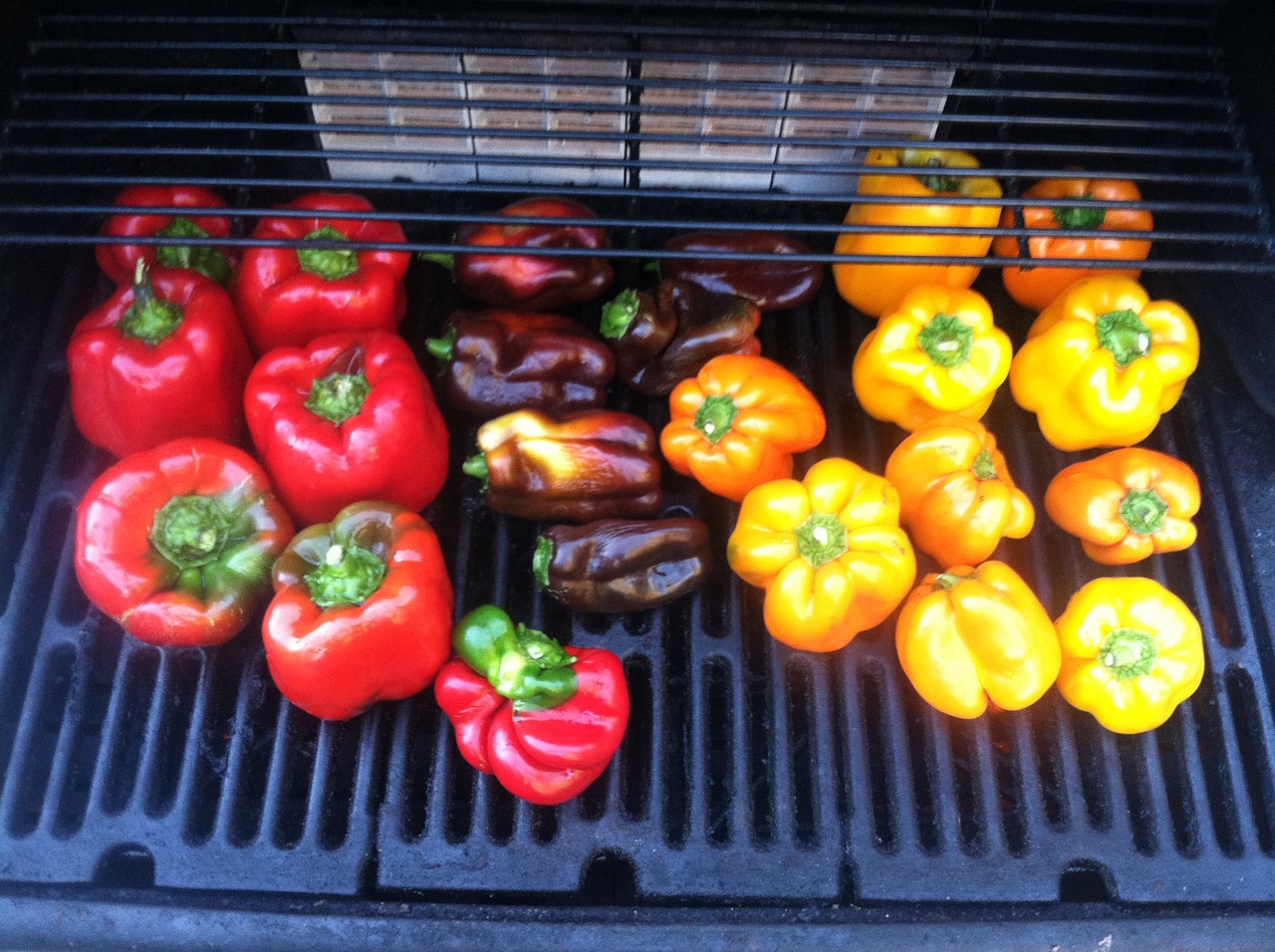 bell peppers grill grilled free photo