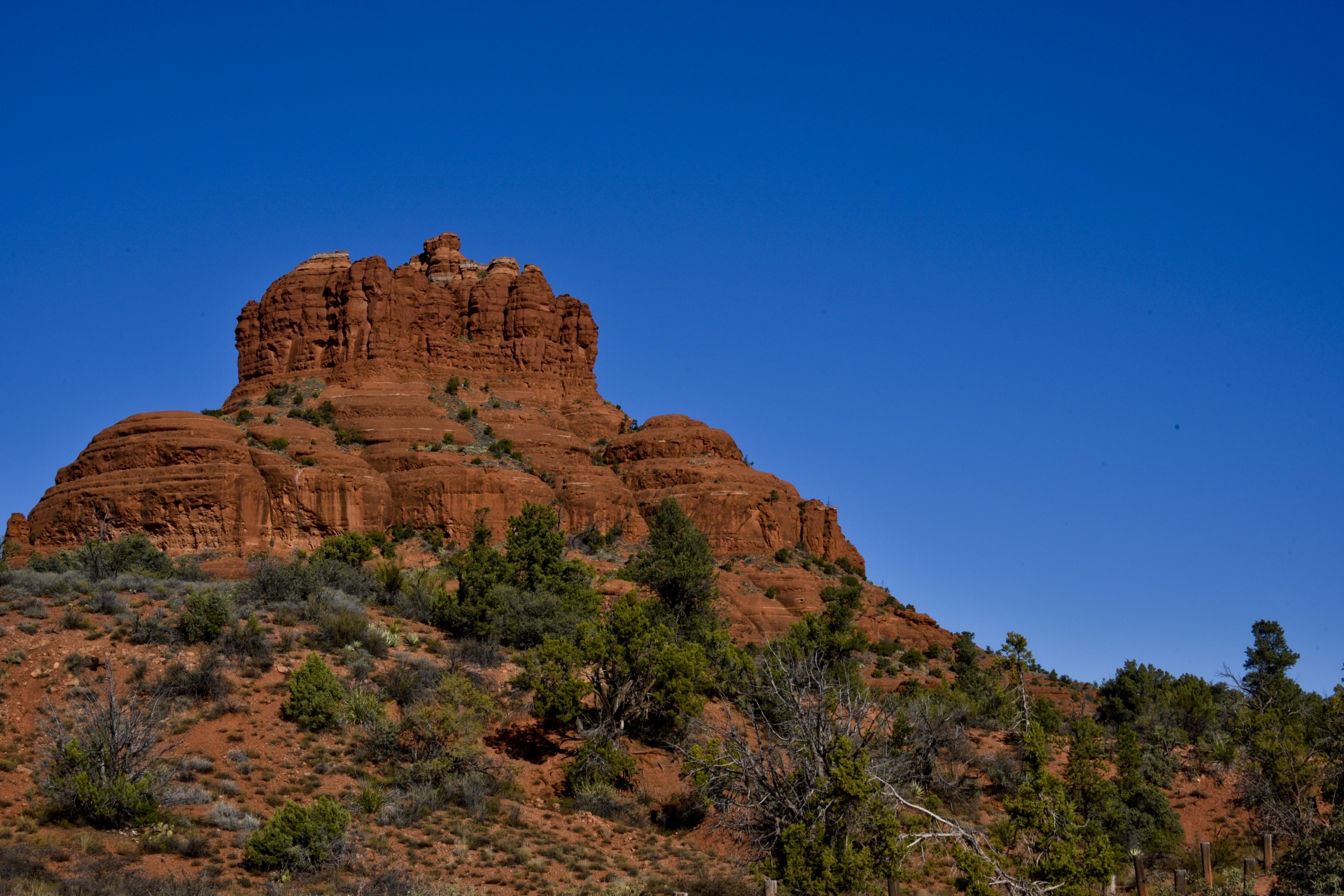arizona bell rock clear sky free photo