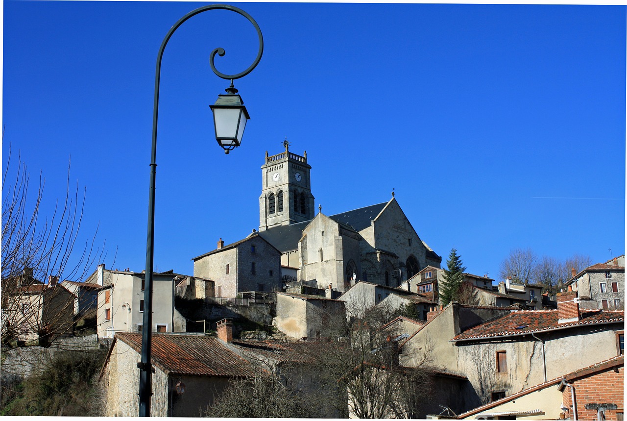 bellac france hilltop town french town free photo