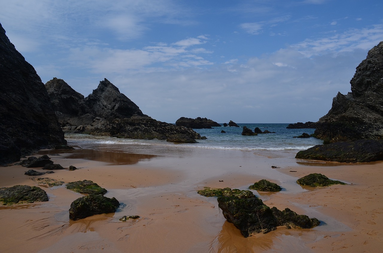 belle-ile beach rocks free photo