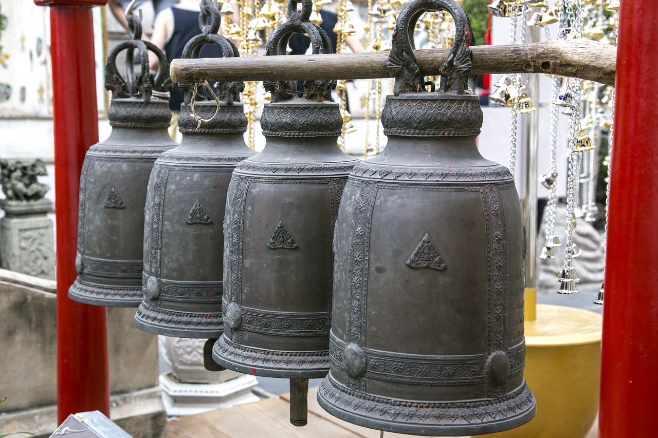 bells thailand temple free photo