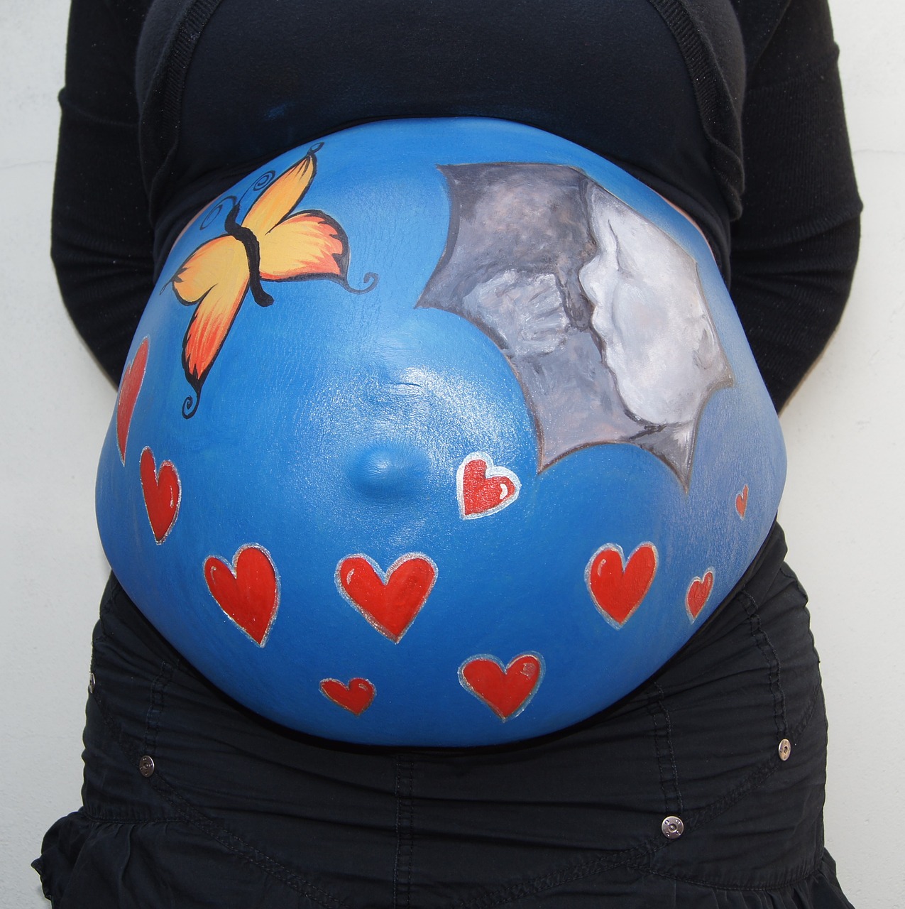 belly painting bellypaint baby free photo