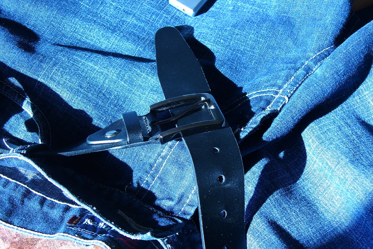 belt pants leather free photo