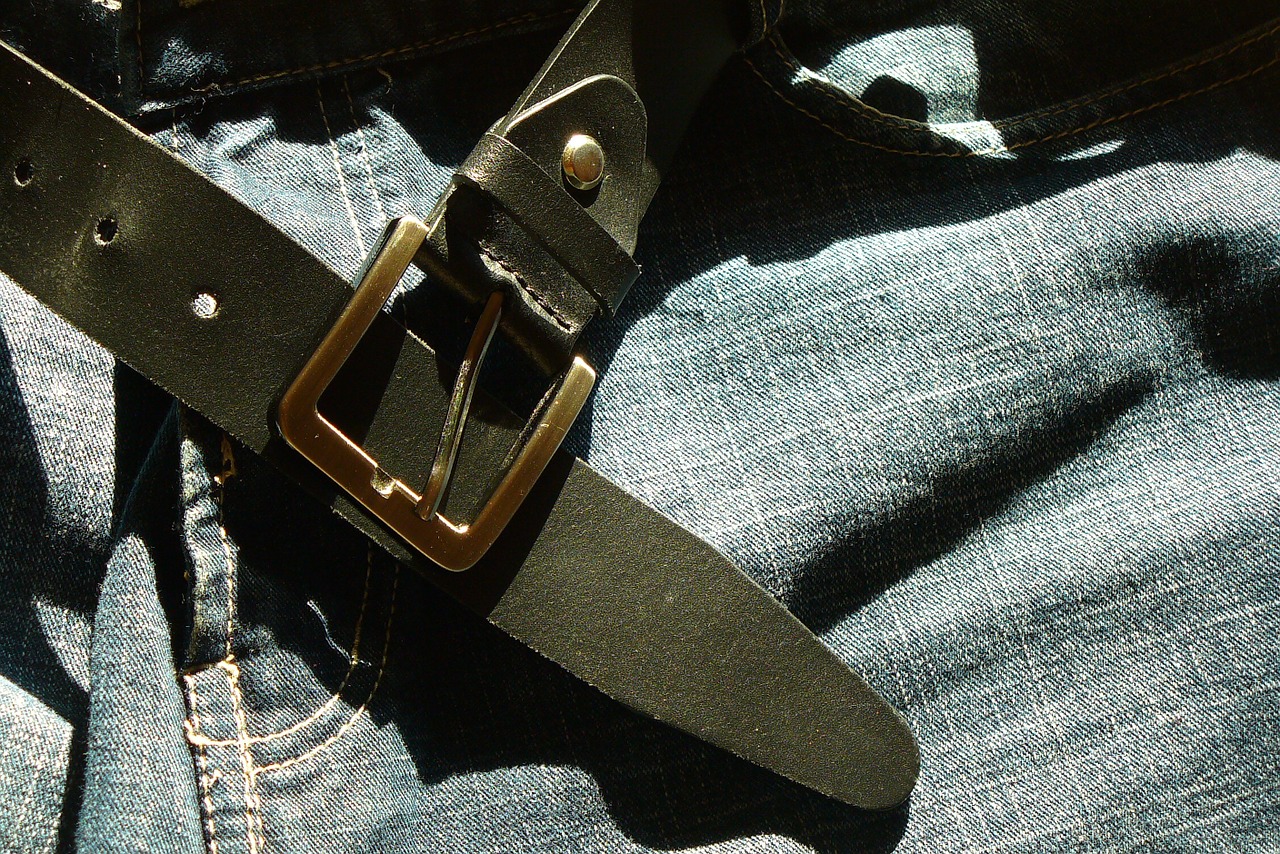 belt leather jeans free photo
