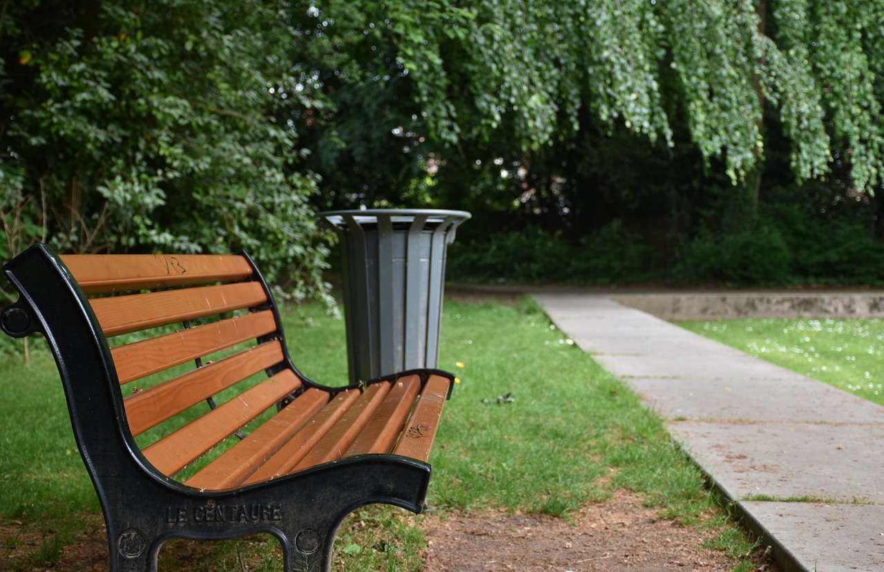 bench public garden public bench free photo