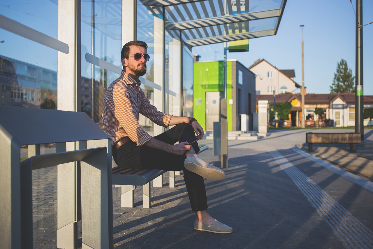 bench man person free photo