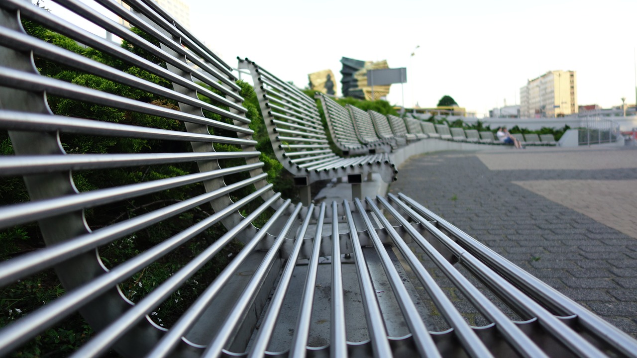 bench city katowice free photo