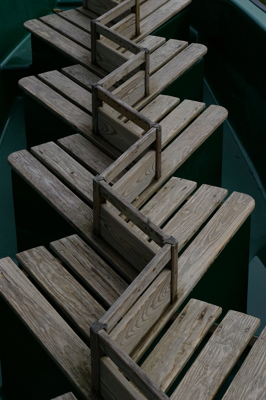 bench boat wooden seat free photo