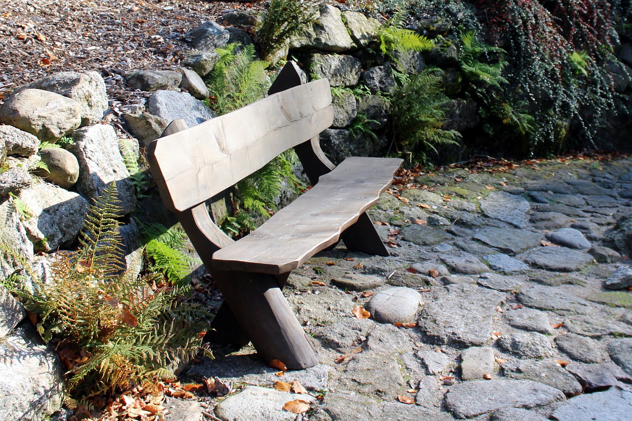 bench wooden the stones free photo