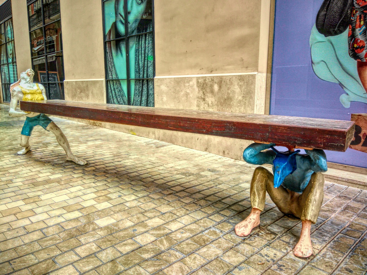 bench  street  people free photo