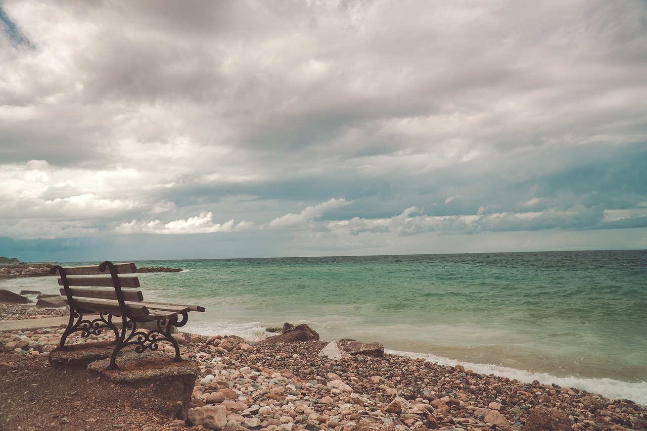 bench  sea  beach free photo