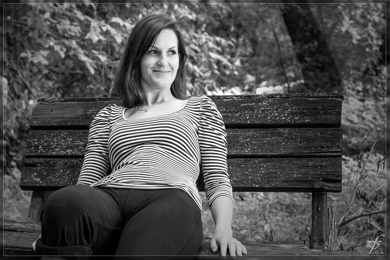 bench female woman free photo