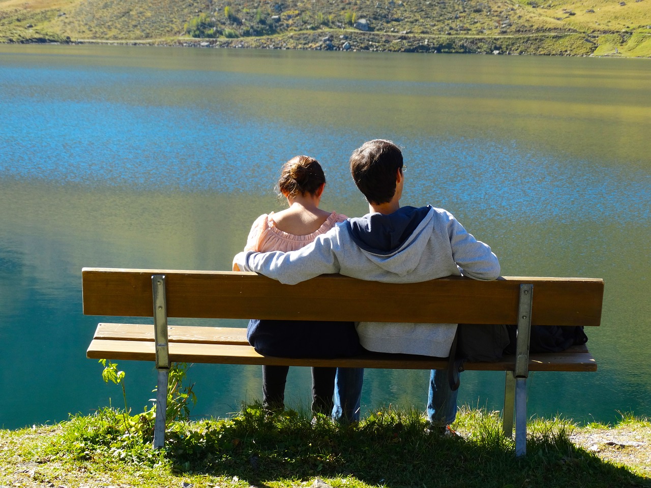 bench at the lake bergsee free photo