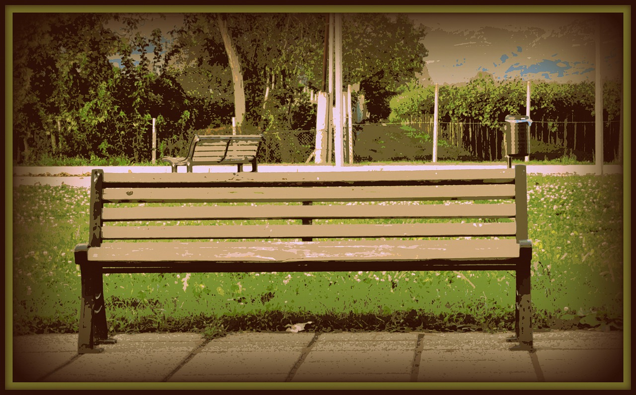 bench garden cartoon free photo