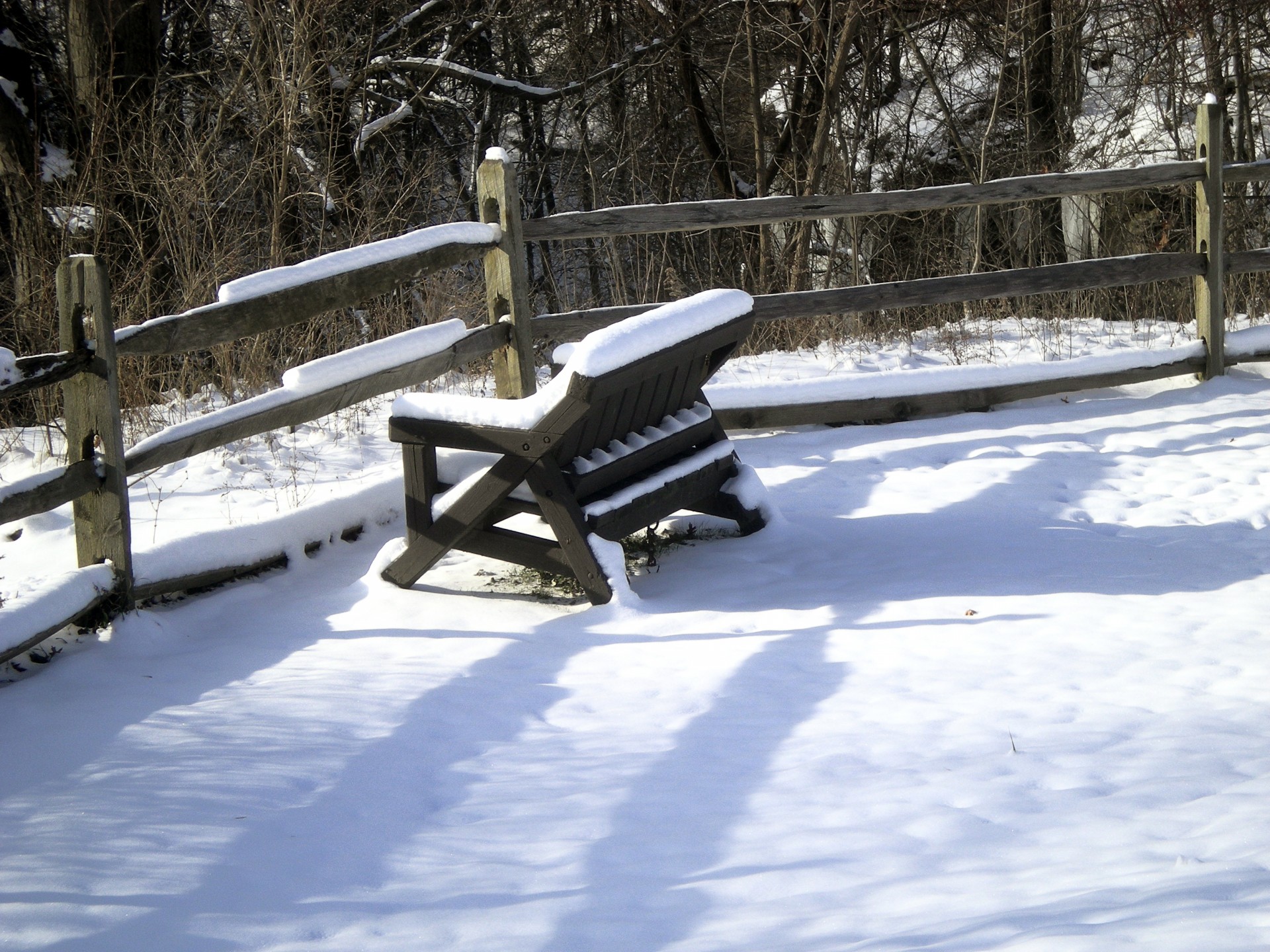 snow winter bench free photo