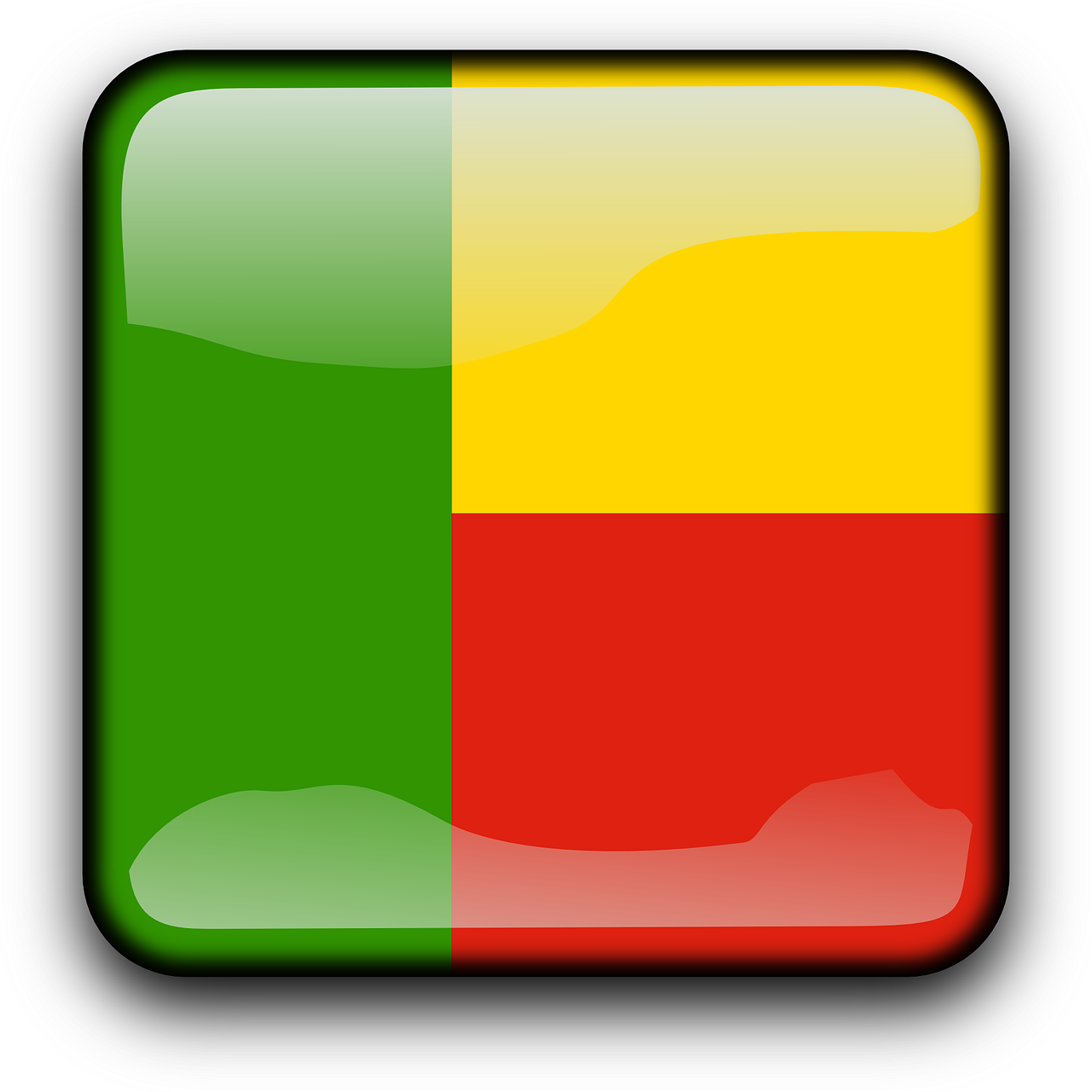 benin,flag,country,nationality,square,button,glossy,free vector graphics,free pictures, free photos, free images, royalty free, free illustrations, public domain