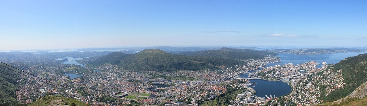 bergen panorama city free photo