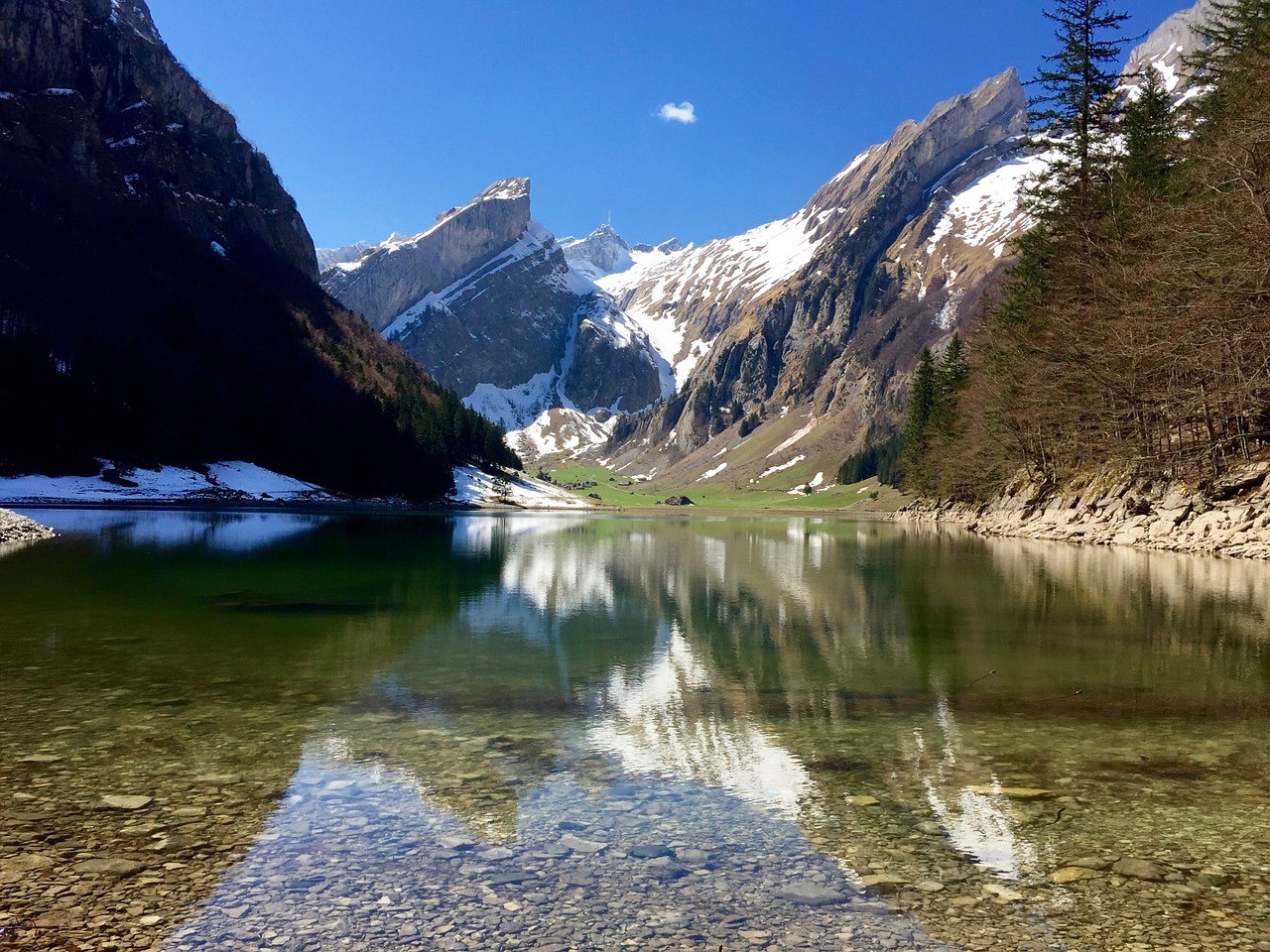 bergsee alpine nature free photo