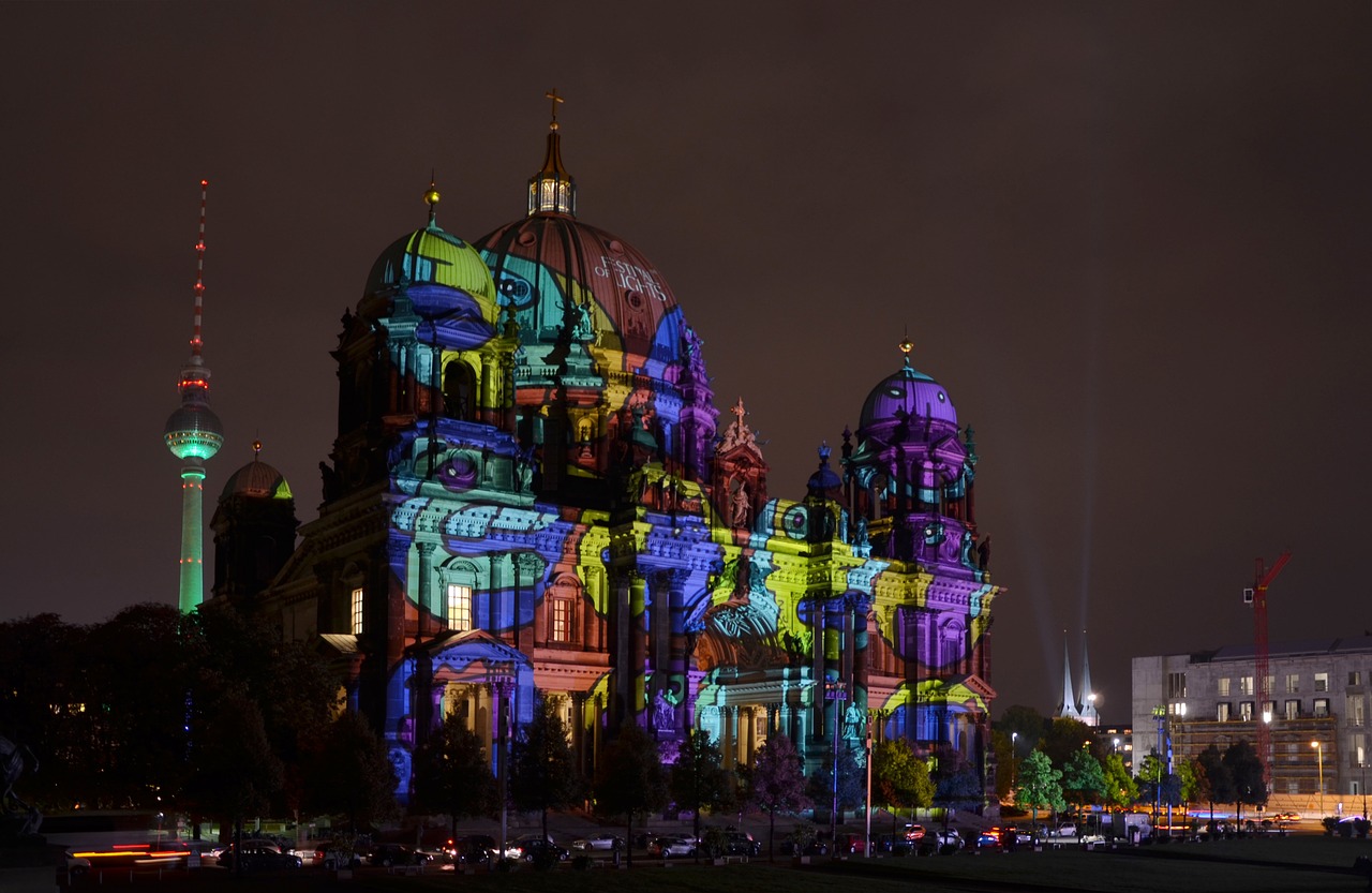 berlin festival of lights berlin cathedral free photo