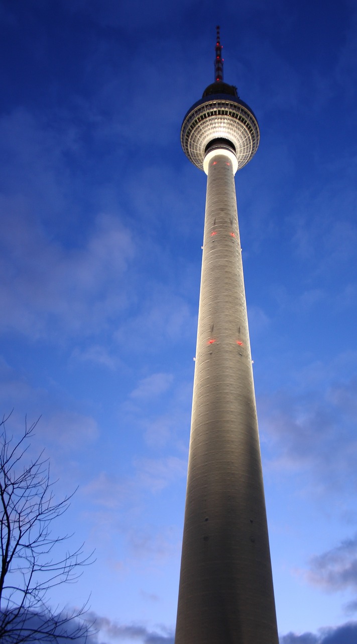 berlin tv tower sky free photo