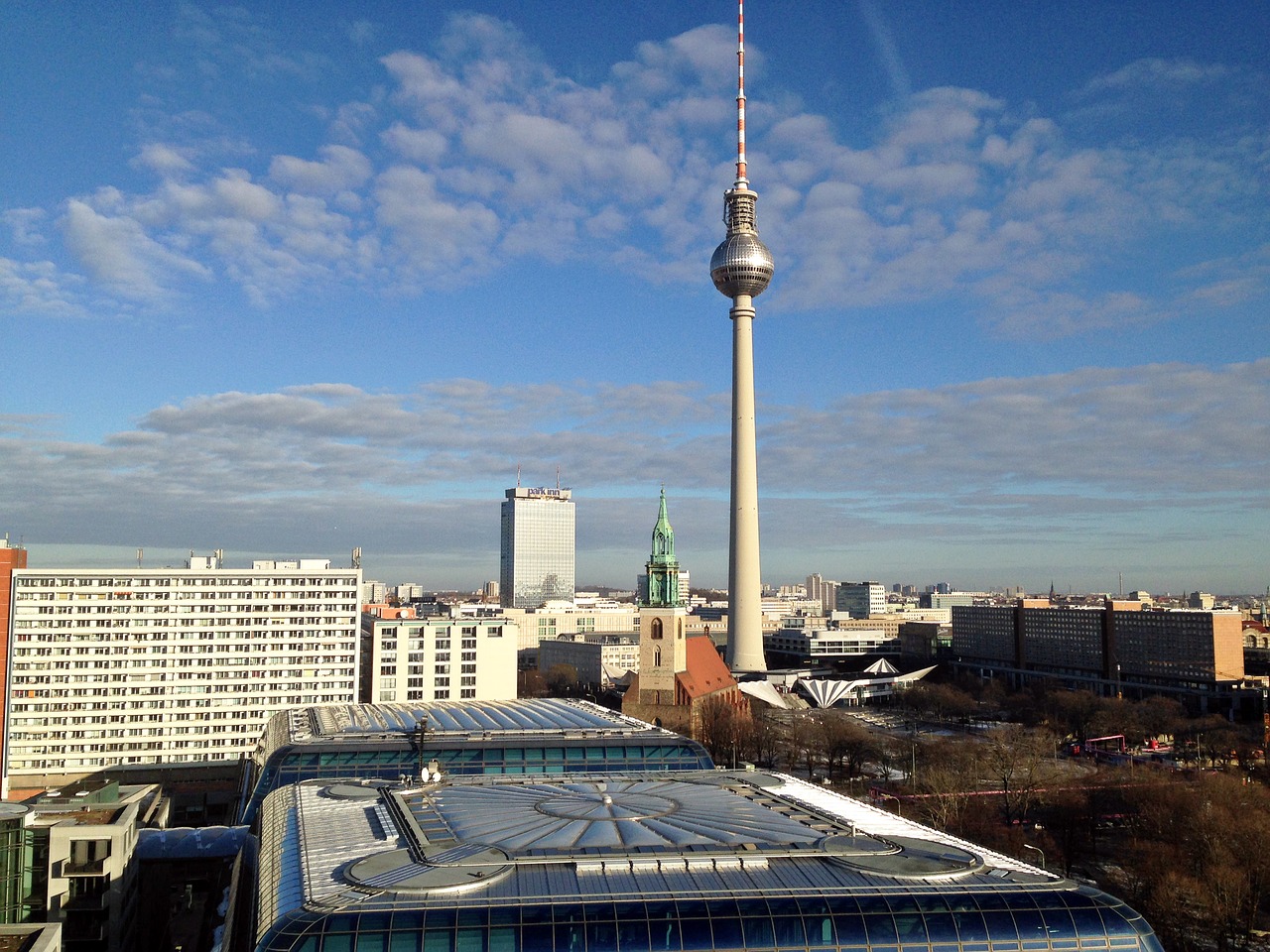 berlin tower cityscape free photo