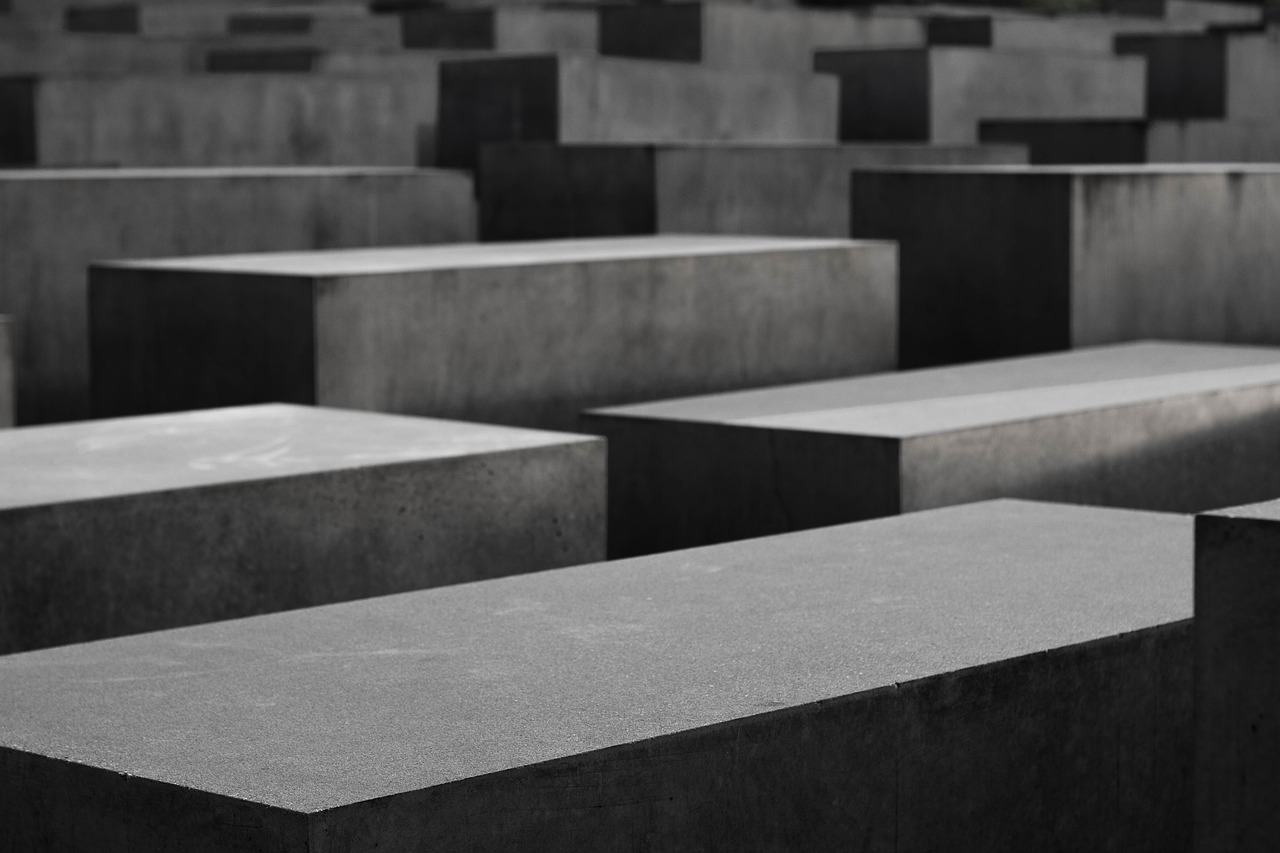 berlin concrete holocaust memorial free photo