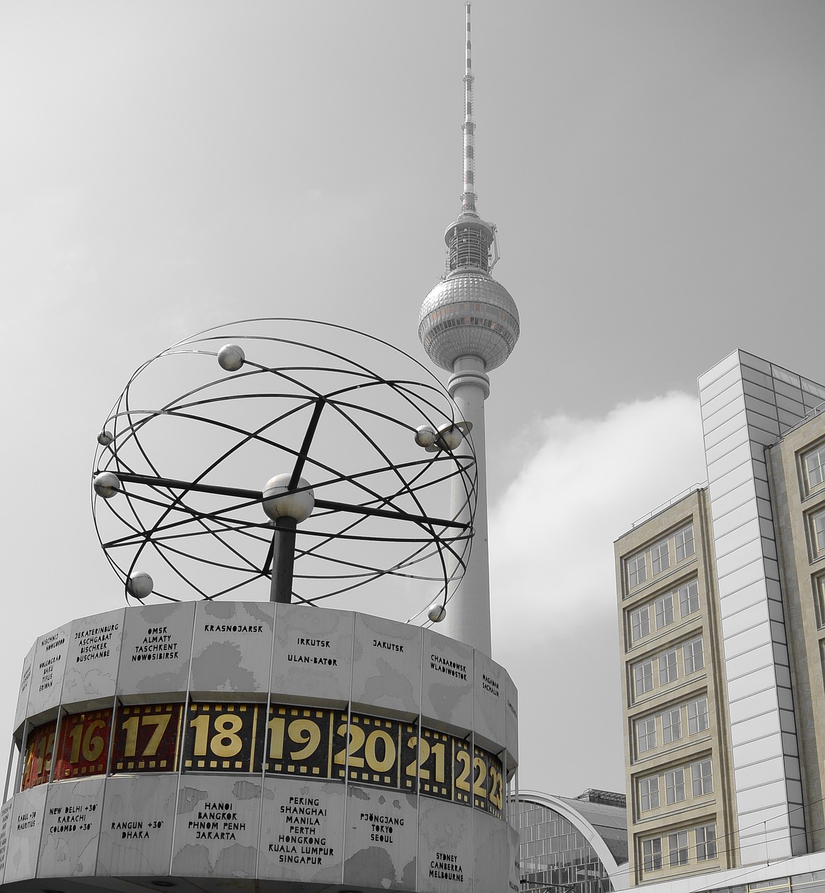 berlin world clock germany free photo